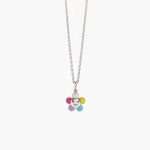 collana Mabina Junior Fiore multicolor 553419, in argento e smalti colorati, regolabile in misura