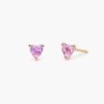 orecchini Mabina cuore rosa 563749, in argento rosato e tormalina rosa sintetica, a lobo