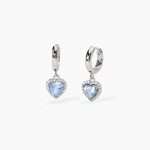 orecchini Mabina cuore azzurro 563808, collezione Love Affair