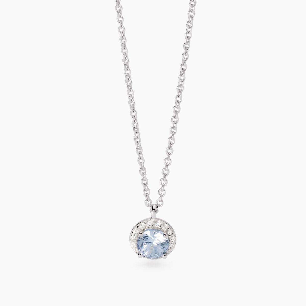 collana Mabina acquamarina tonda 553714, collezione Revival