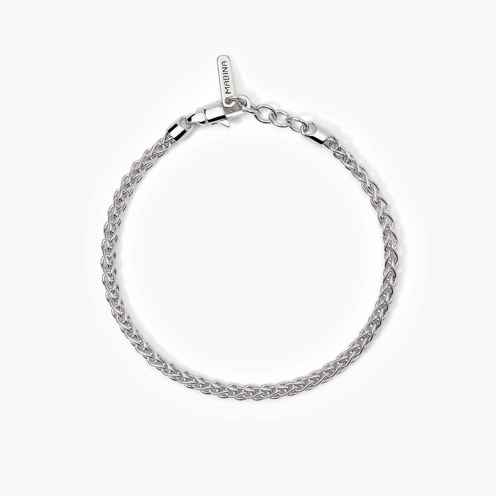 bracciale Mabina Uomo Spiga 533801, in argento rodiato, lunghezza regolabile