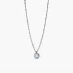 Punto luce Mabina Uomo 553573, girocollo in argento e zircone bianco tondo