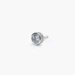 orecchino Mabina Uomo Punto luce 563524, modello in argento con zircone bianco tondo