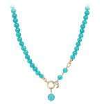 collana easy giada verde acqua CN3707 di Marakò, in argento rosato e giada naturale