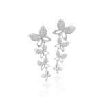 orecchini Mediterraneo Butterfly F10AZAO01, in argento e zirconi, pendenti ago e clip