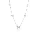collana Mediterraneo Butterfly F15AZAC01, in argento e zirconi, 50 cm