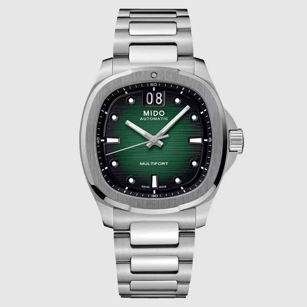 orologio Mido Multifort TV Big Date verde M049.526.11.091.00, automatico 80 ore, quadrante verde