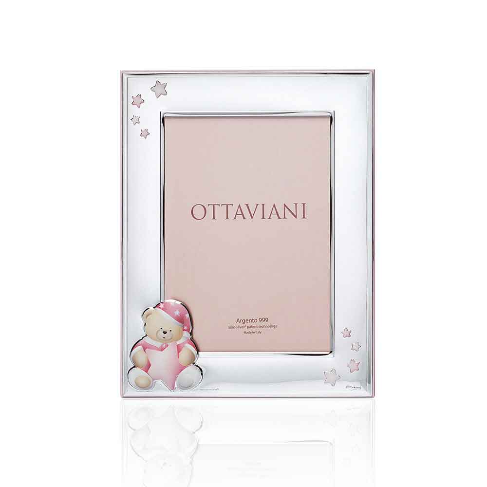 cornice Ottaviani orsetto rosa 7004AR, misura 13x18cm