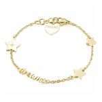 bracciale s'agapo fancy sfc12 in acciaio dorato con stelle