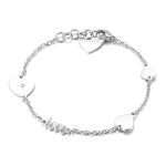 bracciale s'agapo fancy sfc13 in acciaio con cuori