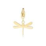 charm happy libellula dorata S'agapo sha298