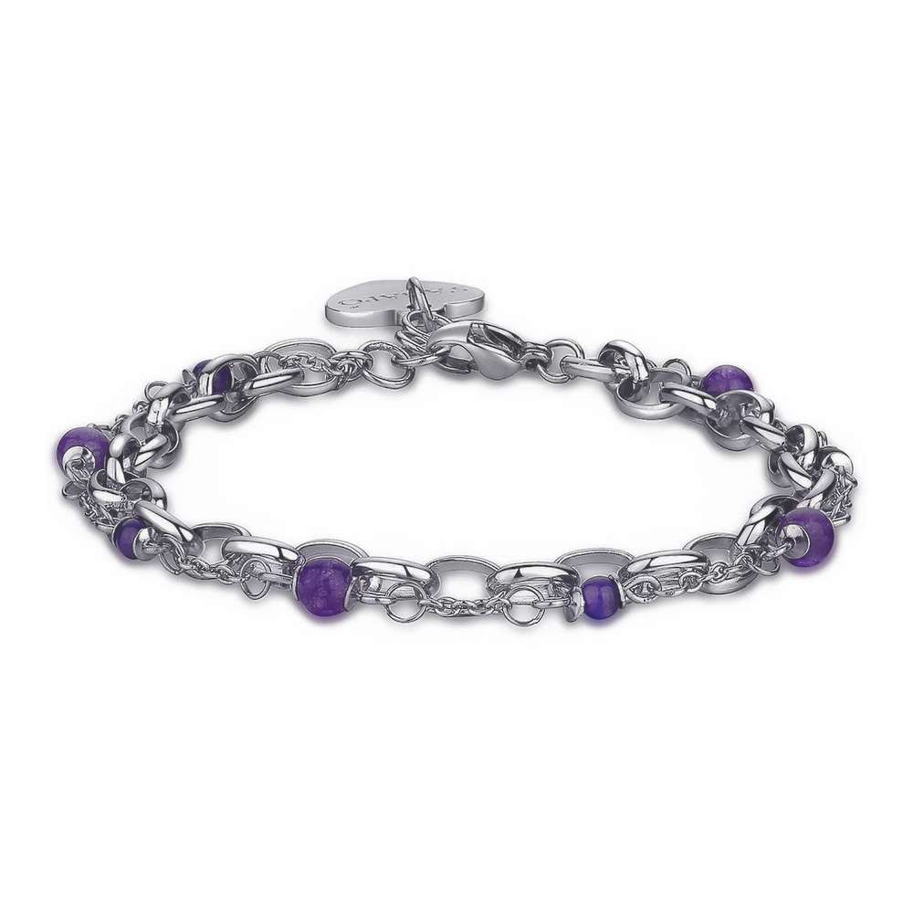bracciale s'agapo happy palline viola shac23
