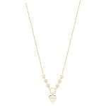 collana s'agapo happy shac27, lunga in acciaio dorato con stelline