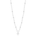 collana s'agapo happy shac28, lunga in acciaio con dischetti