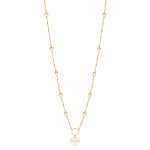 collana s'agapo happy shac29, lunga in acciaio dorato con dischetti
