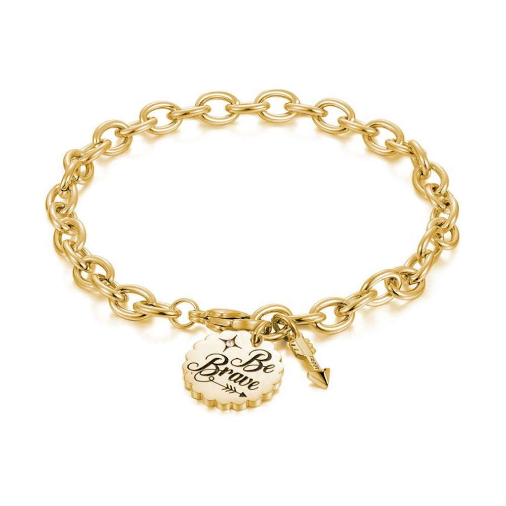 bracciale happy dorato be brave S'agapo sham17