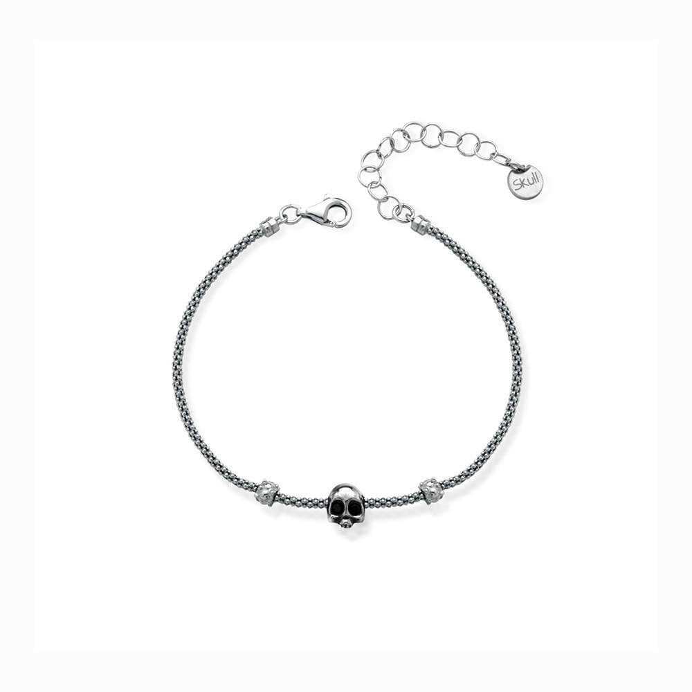 bracciale Skullshit teschio sottile brunito