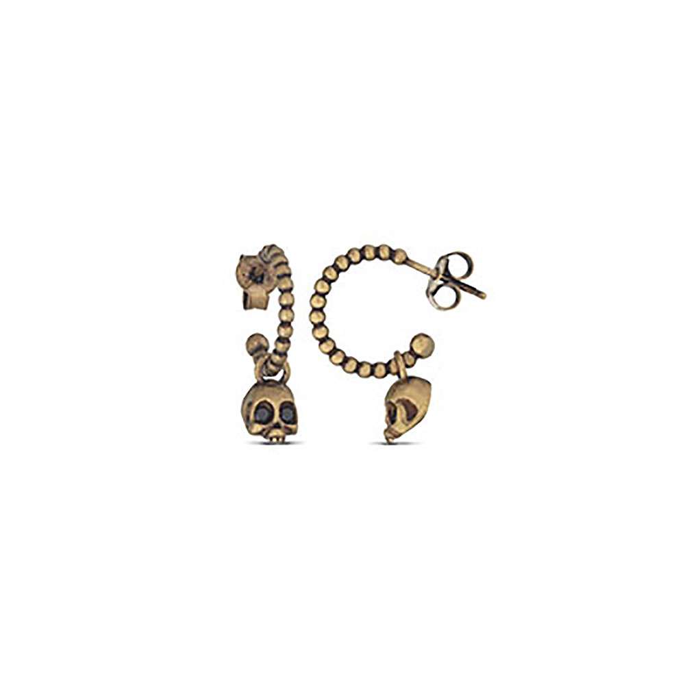 orecchini Skullshit cerchietto bronzato