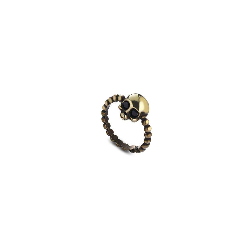 anello Skullshit teschio sottile bronzato