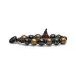 bracciale Tamashii ocean stone BHS900-222, in ocean stone e cordino marrone, unisex