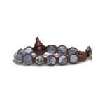 bracciale Tamashii Air Slacked Onice BHS900-100, in Air Slacked Onice e cordino marrone, unisex
