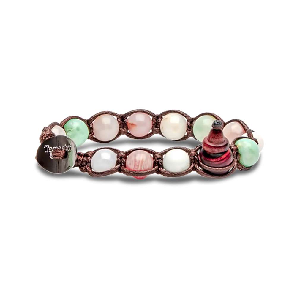 bracciale Tamashii opale misto BHS900-256, in opale misto e cordino marrone, unisex