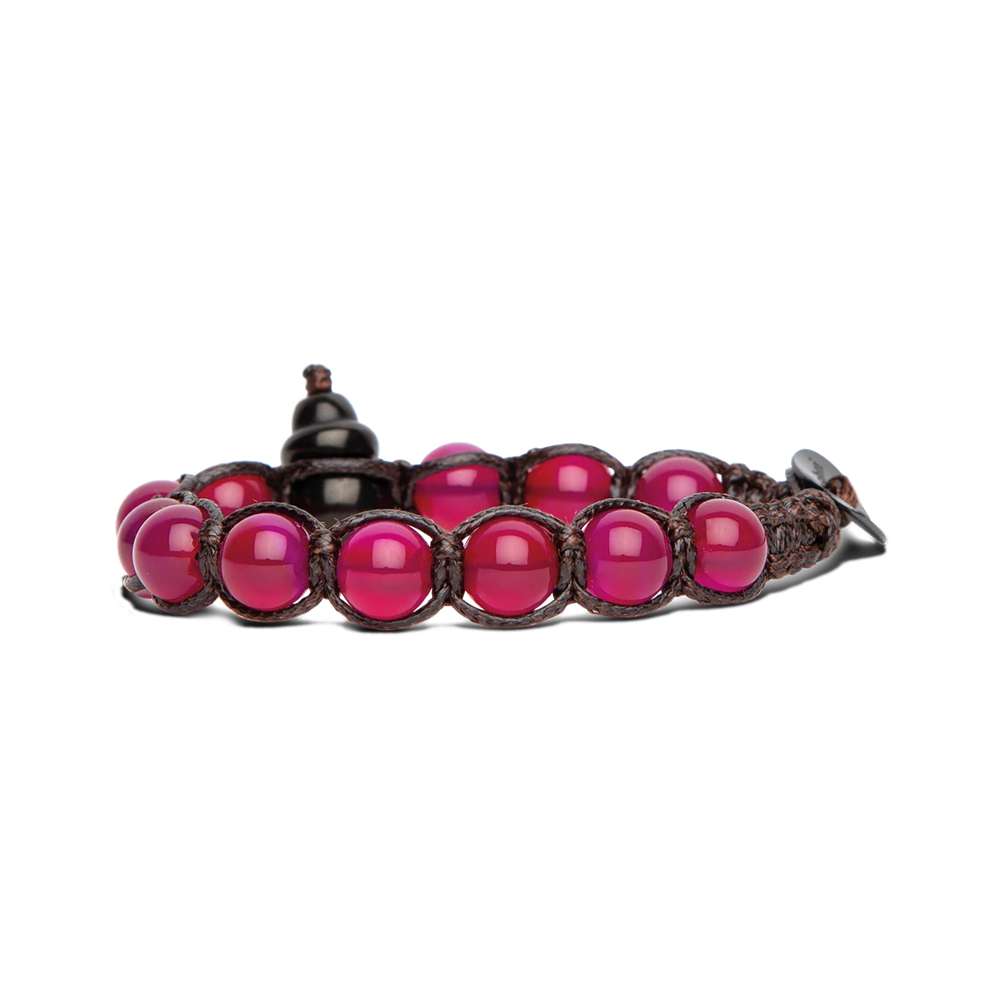 bracciale Tamashii shungite agata rossa BHSS900-34, in agata rossa e cordino marrone, unisex